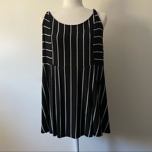Super Soft Black Stripe Babydoll Cami